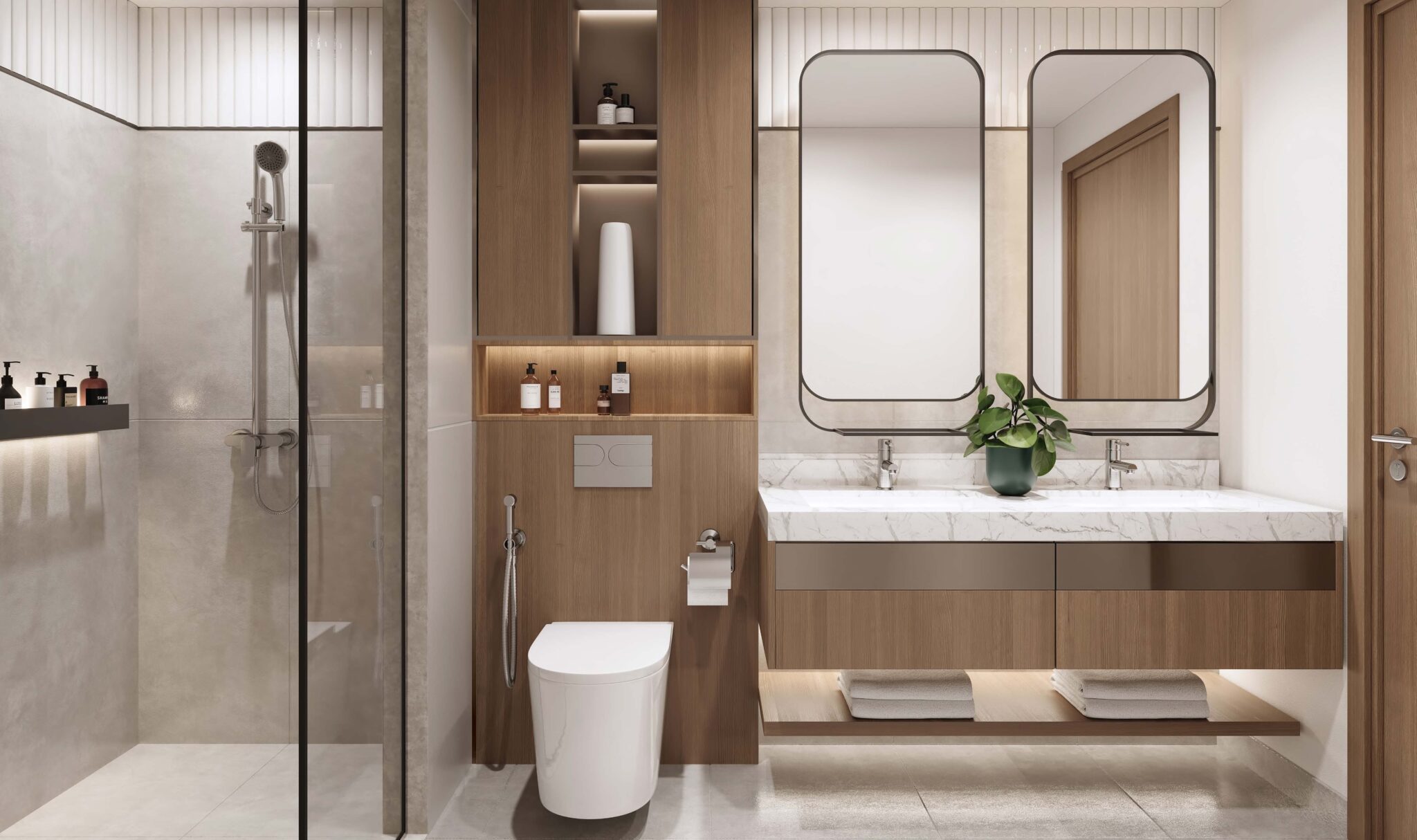 Elegant bathroom with premium fixtures in Belgrove Residences
