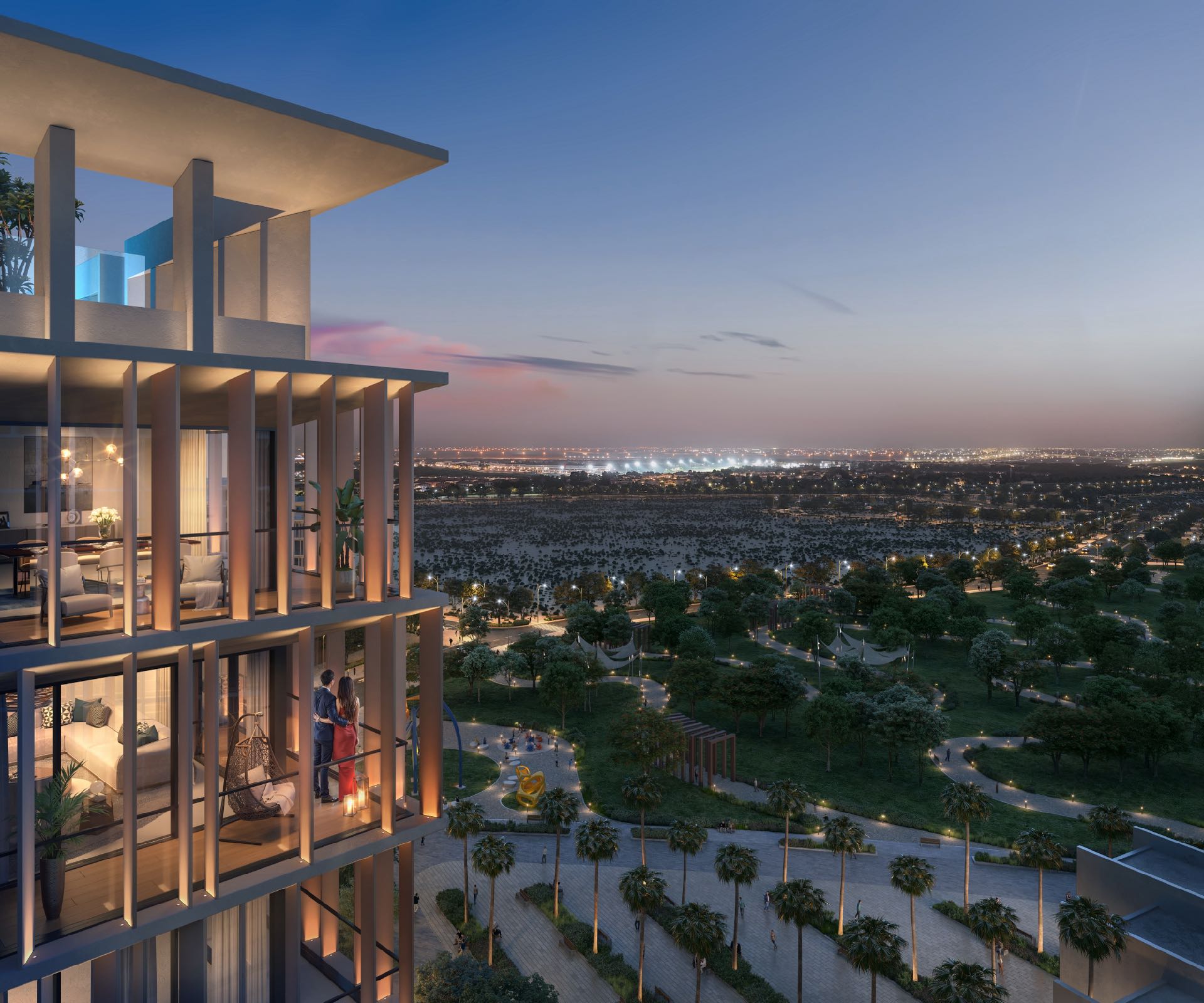 Exterior view of Deyaar Park Five towers in Dubai Production City