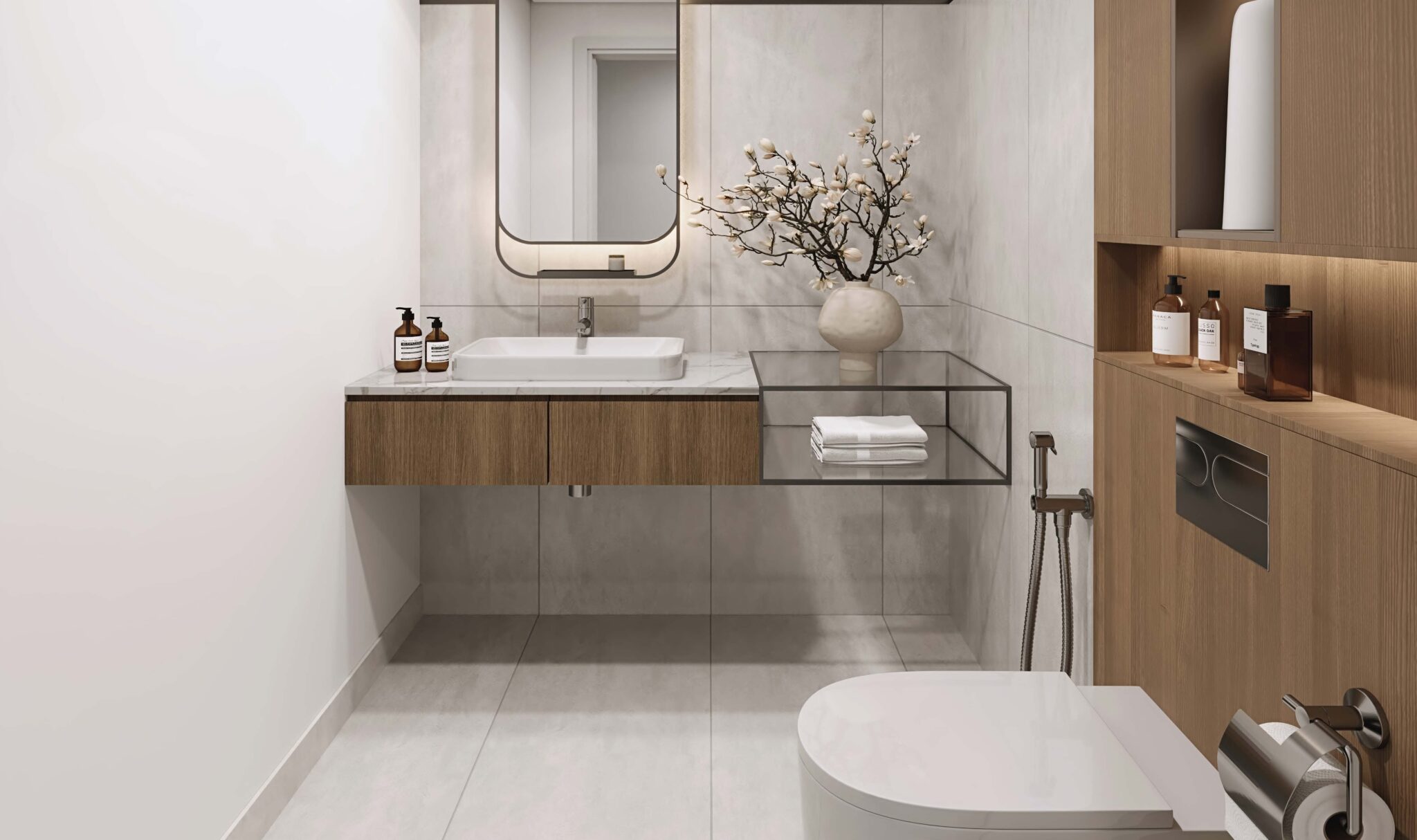 Elegant bathroom with premium fixtures in Belgrove Residences