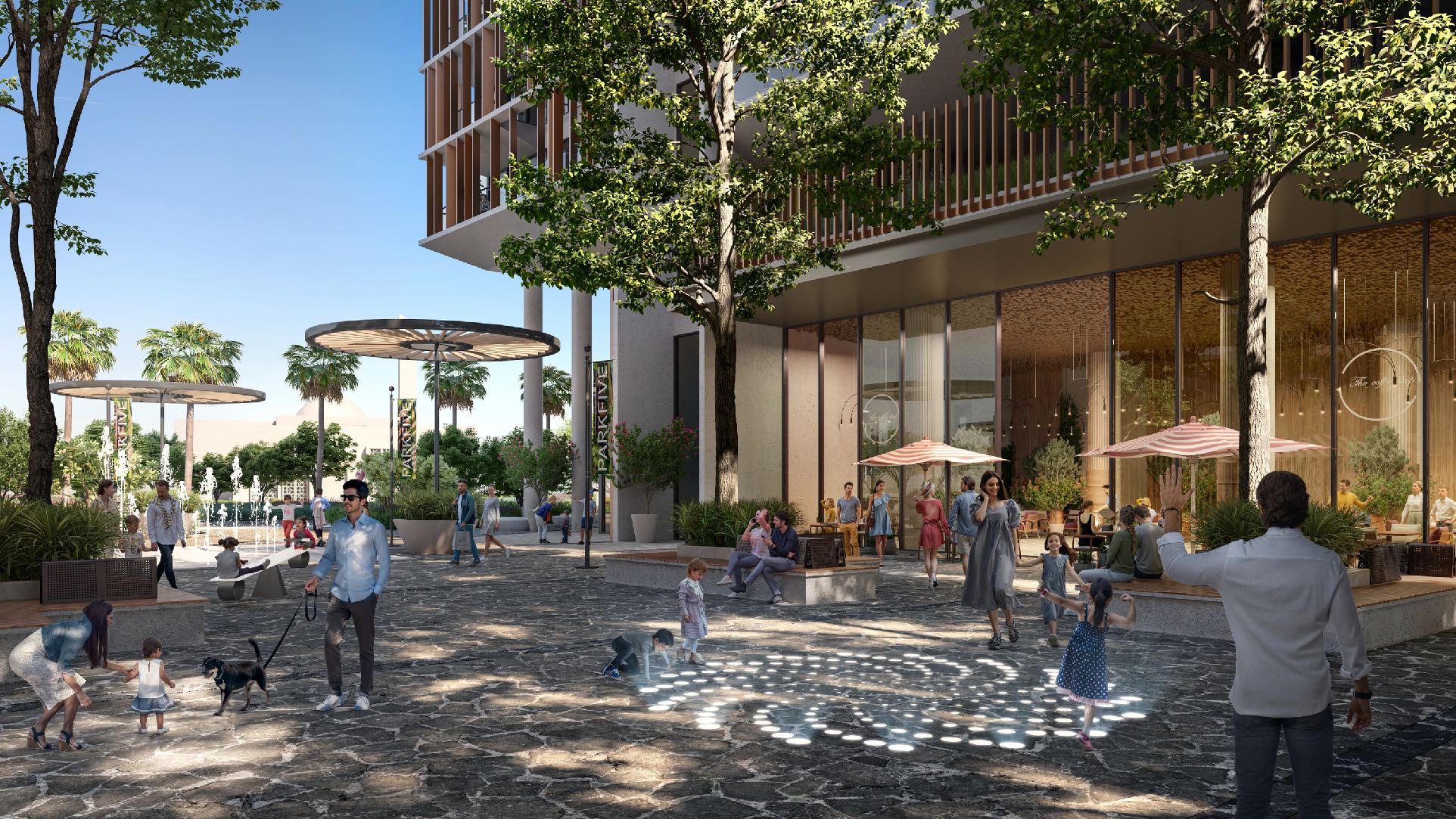 Exterior view of Deyaar Park Five towers in Dubai Production City