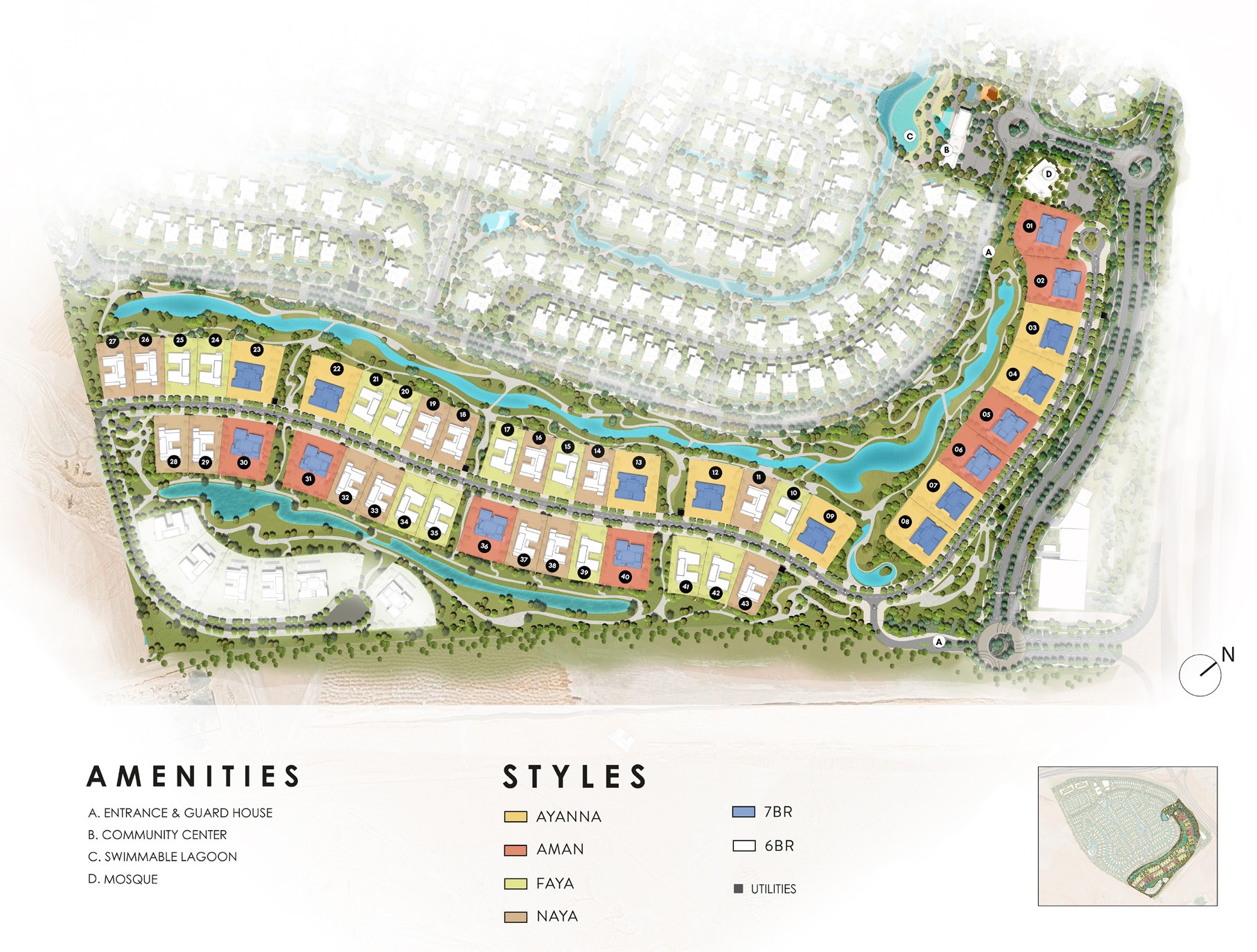 lavita the oasis by emaar master plan Le MAS real estate