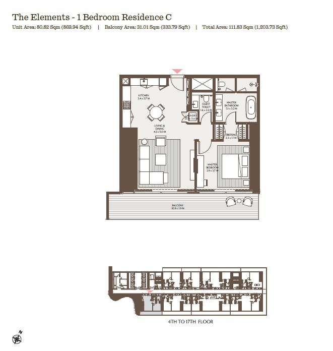 Akala by Arada DIFC Downtown Dubai Floor Plan