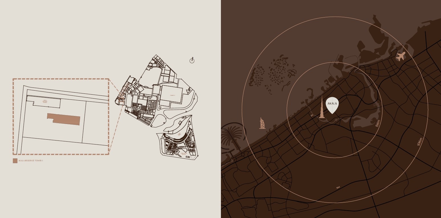 Site map of akala by arada Le MAS Real Estate