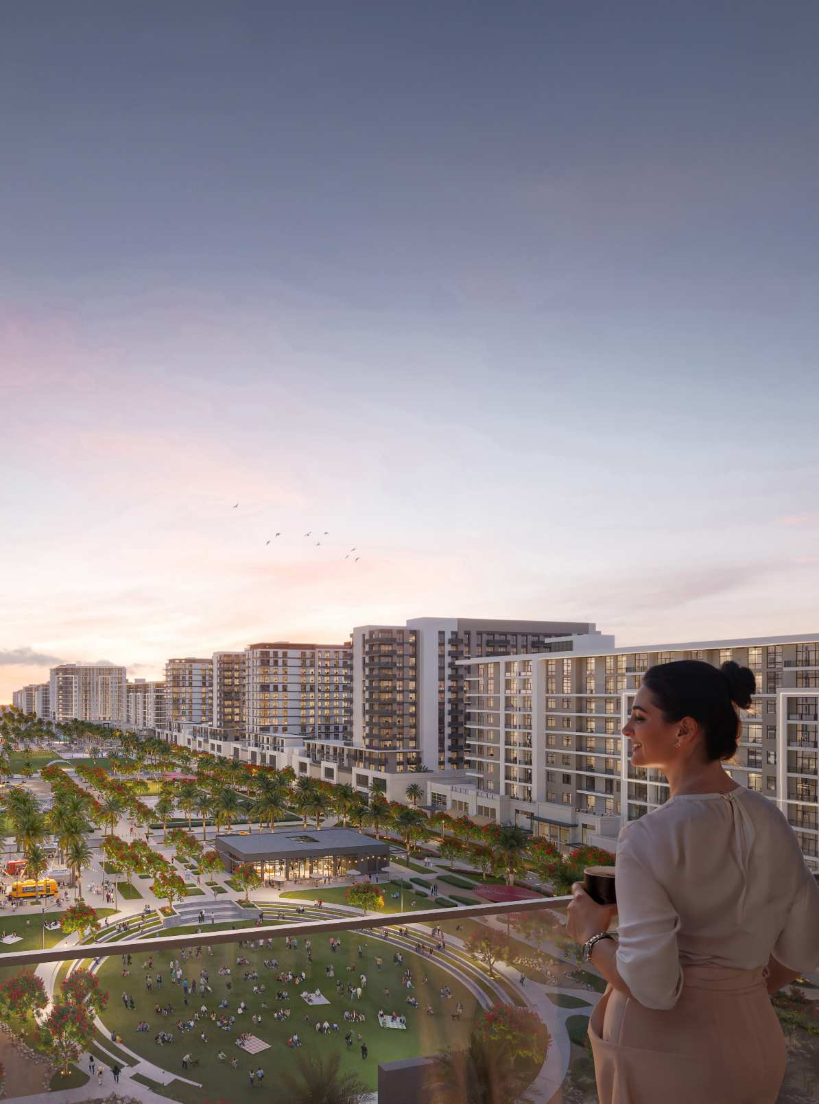 Alton apartments exterior view in Town Square Dubai