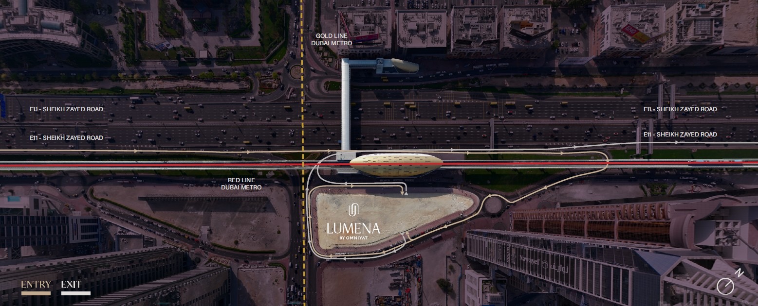 Lumena located at the intersection of Downtown Dubai and Business Bay