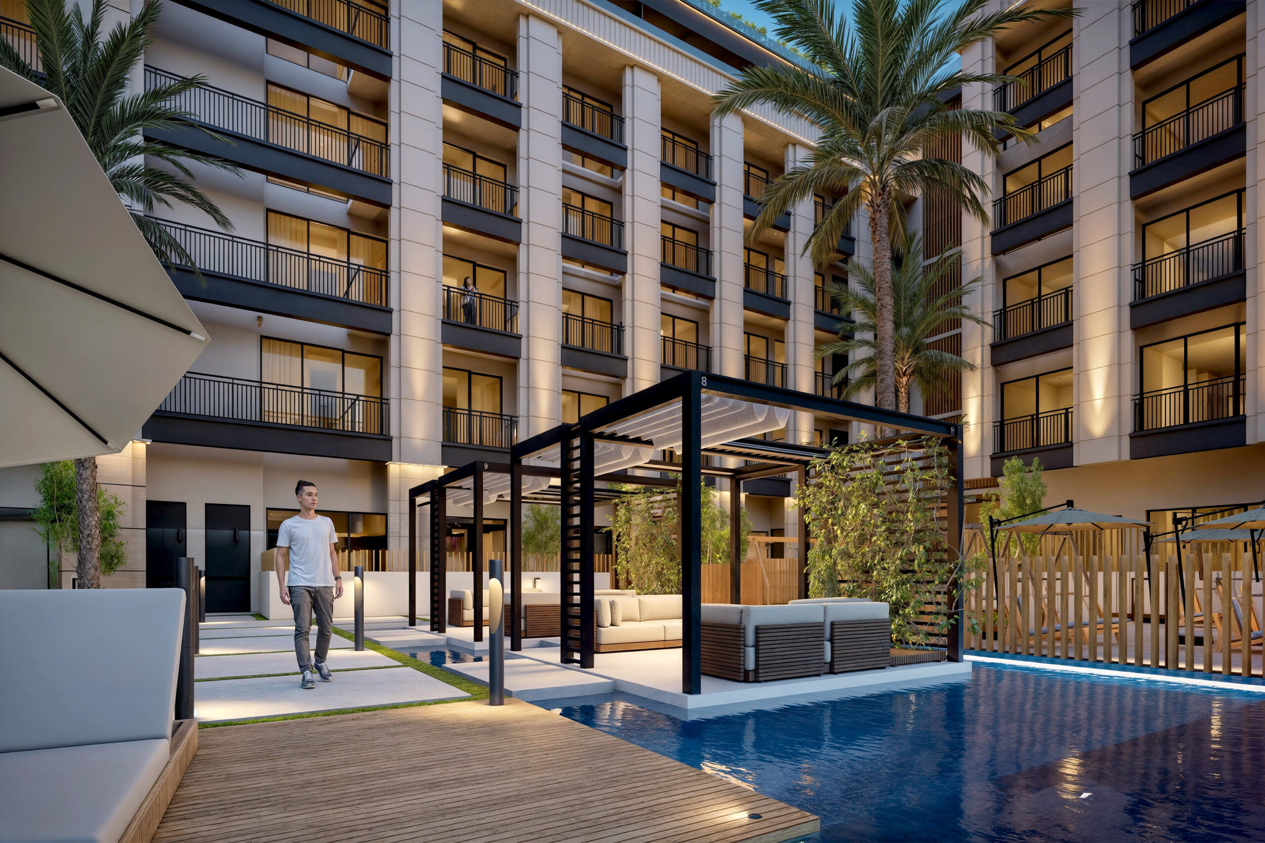 Spacious 1-bedroom apartment layout – Berkeley Square Dubai
