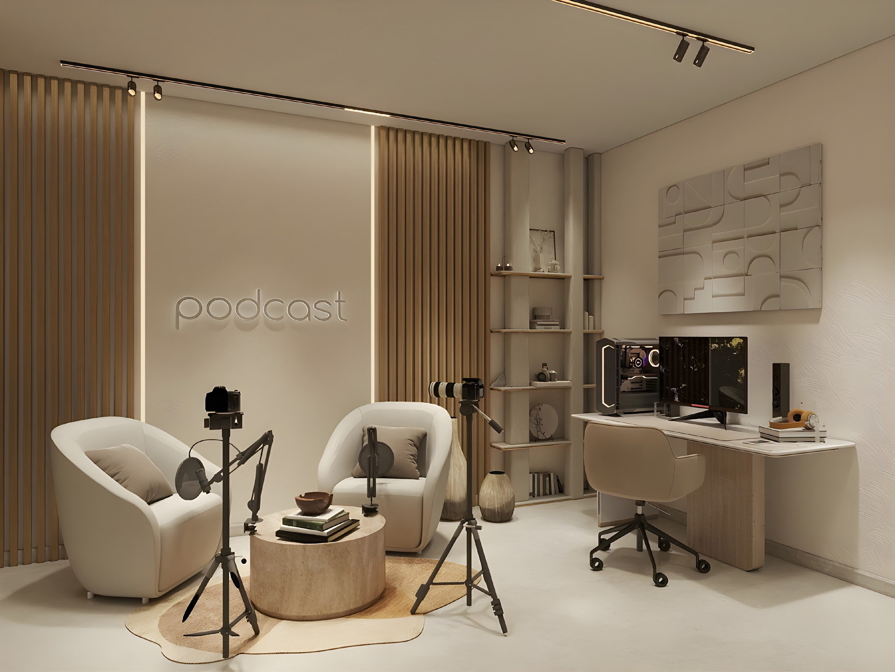 Contemporary kitchen and dining space – Berkeley Square Dubai