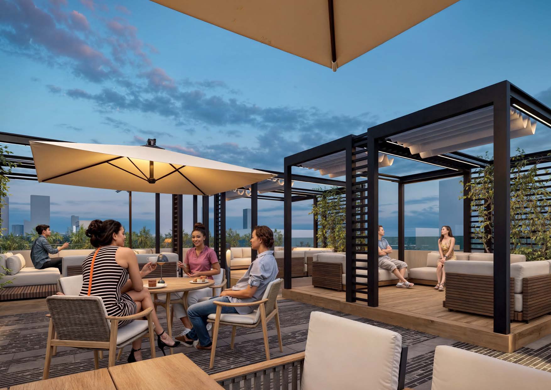 Green landscaped areas – Berkeley Square by Prestige One, JVC