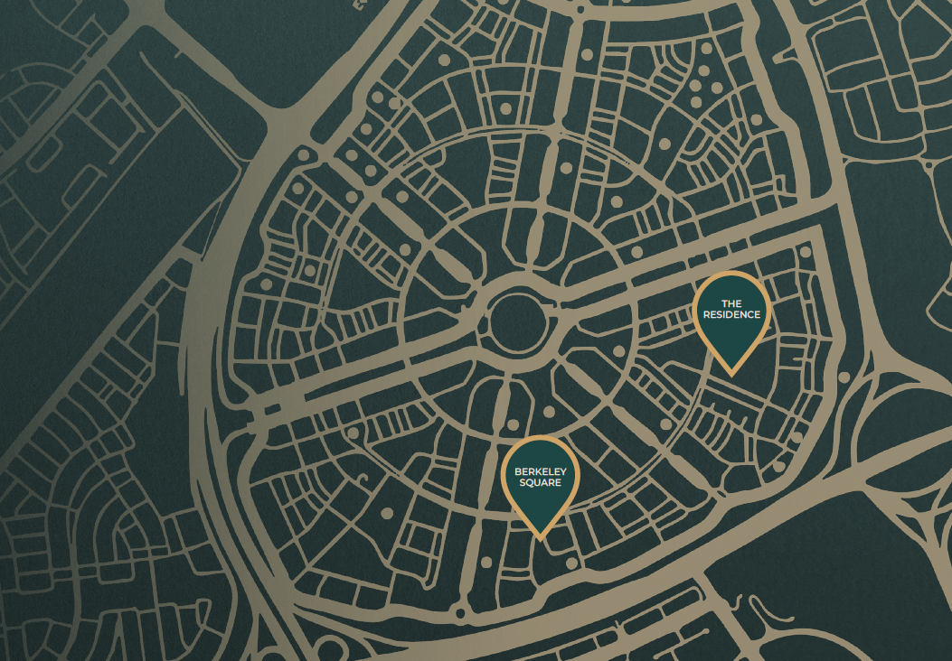 Modern residential apartments in Berkeley Square, Jumeirah Village Circle, Dubai