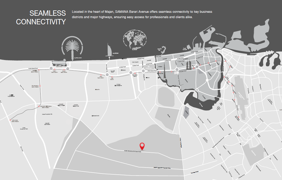 Office tower by Samana Developers in Majan