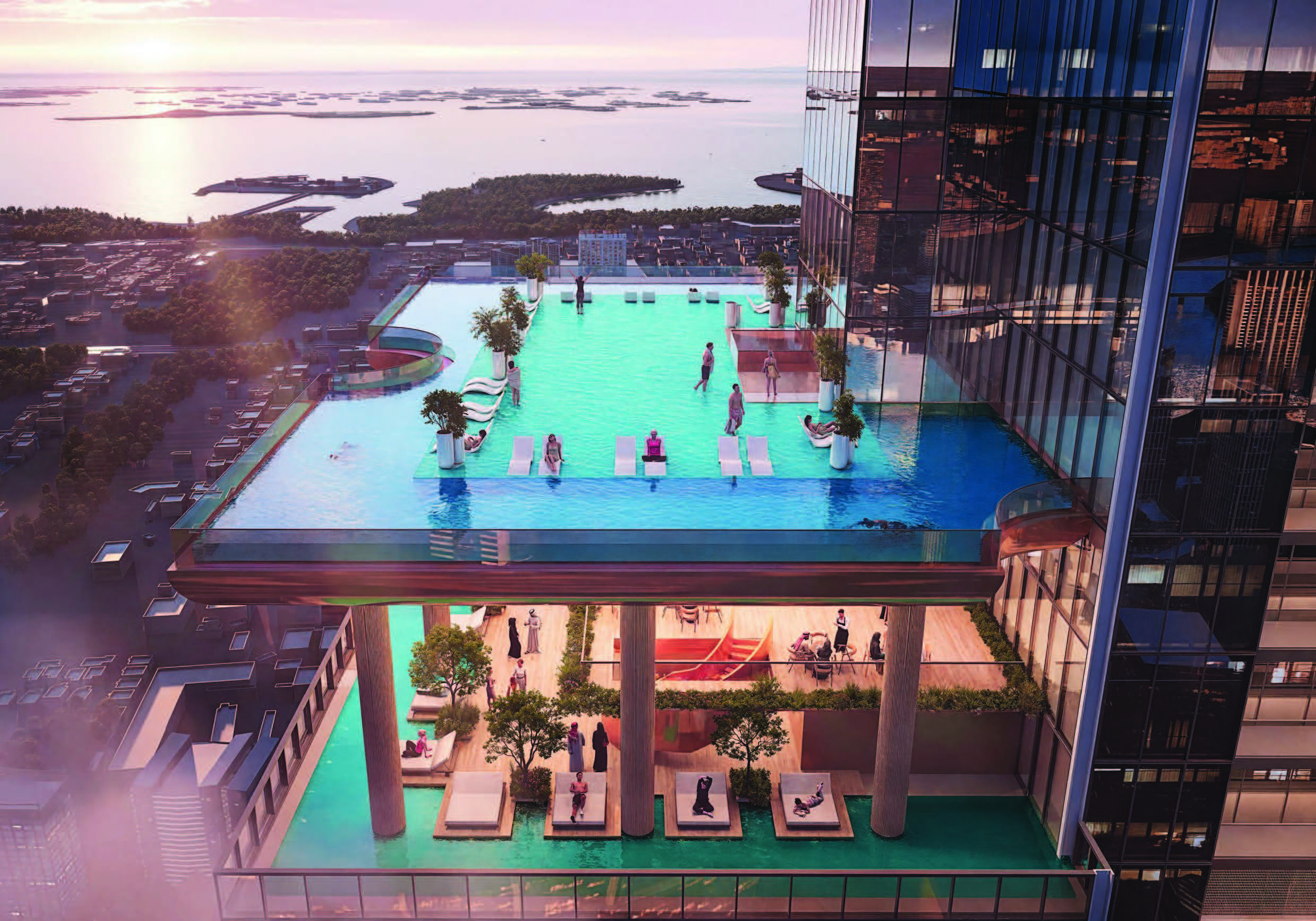 Modern living room in Sobha SkyParks Dubai